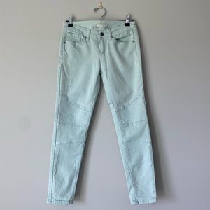 Textured Mint Skinny Pants